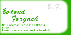 botond forgach business card